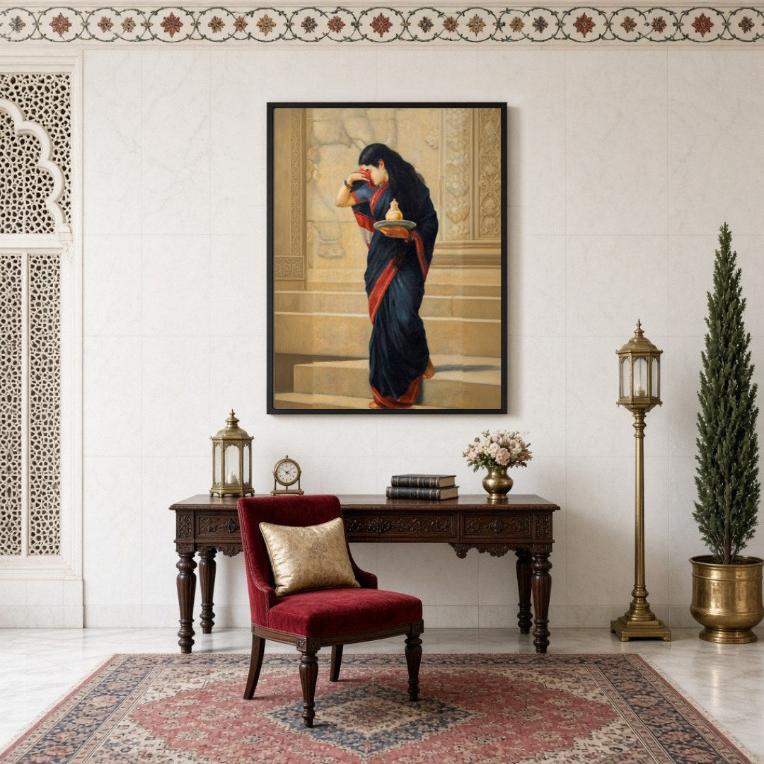 Immerse yourself in the captivating world of Indian mythology with this stunning art print of for Study