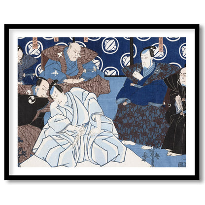 Immerse yourself in the serene elegance of this traditional Japanese ukiyo-e print. Featuring a for sanctuary