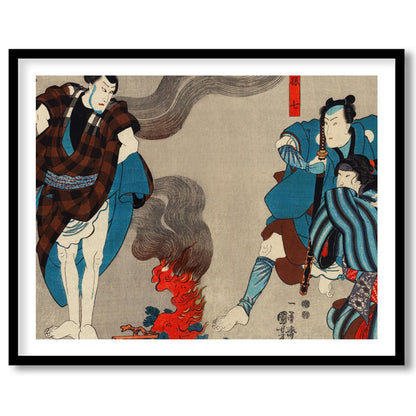Experience the power of historical samurai culture with this captivating Ukiyo-e art piece. for room