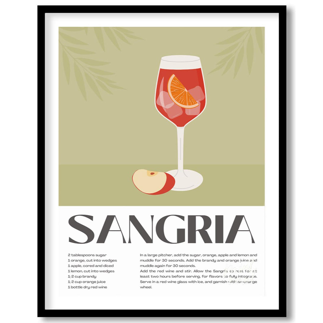 This delightful poster captures the essence of summer with a vibrant illustration of Sangria, compl… for lovely house
