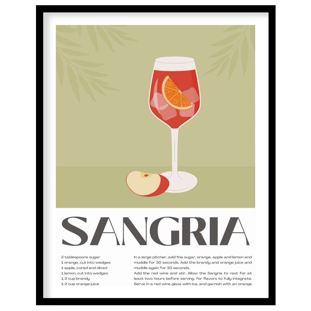 This delightful poster captures the essence of summer with a vibrant illustration of Sangria, compl… for lovely house