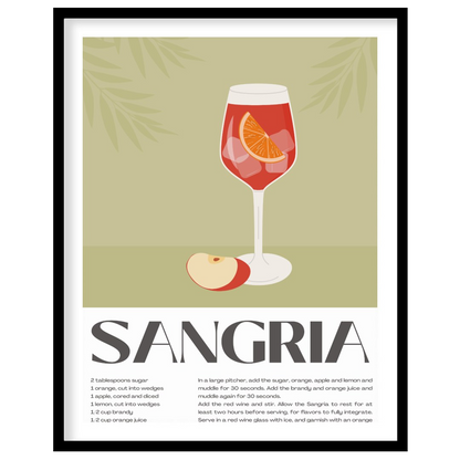 This delightful poster captures the essence of summer with a vibrant illustration of Sangria, compl… for lovely house