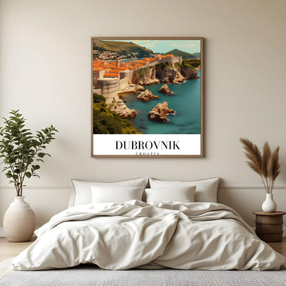 Capture the breathtaking beauty of Dubrovnik with this stunning coastal artwork. Featuring the for Bedroom