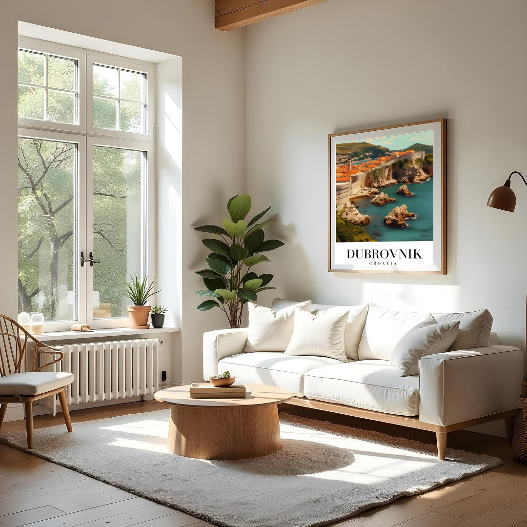 Capture the breathtaking beauty of Dubrovnik with this stunning coastal artwork. Featuring the for Living Room