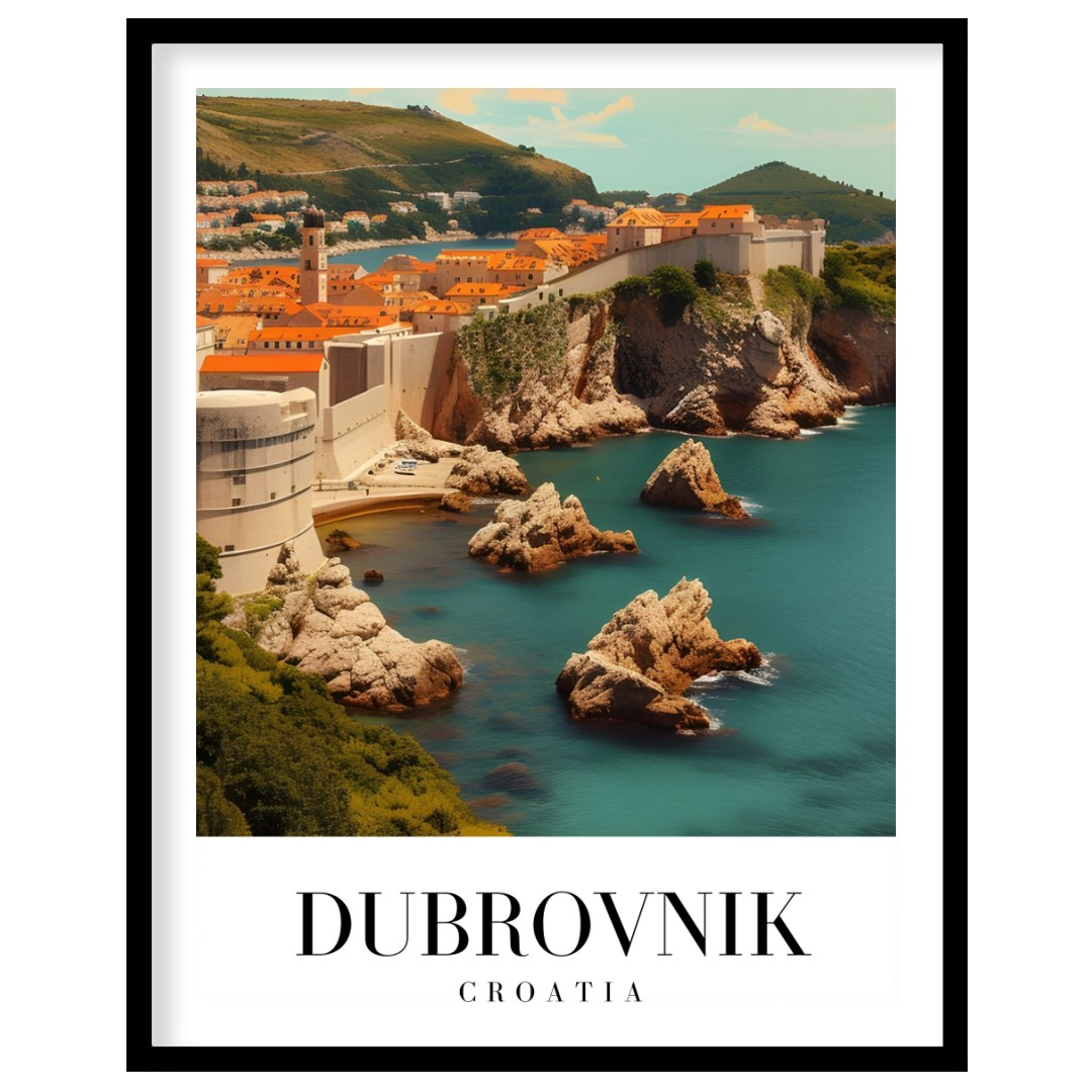 Capture the breathtaking beauty of Dubrovnik with this stunning coastal artwork. Featuring the for residence