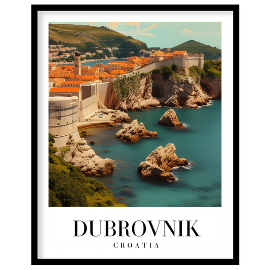 Capture the breathtaking beauty of Dubrovnik with this stunning coastal artwork. Featuring the for residence