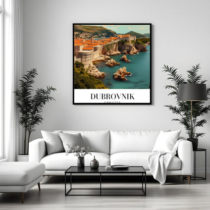 Capture the breathtaking beauty of Dubrovnik with this stunning coastal artwork. Featuring the for Sitting Area