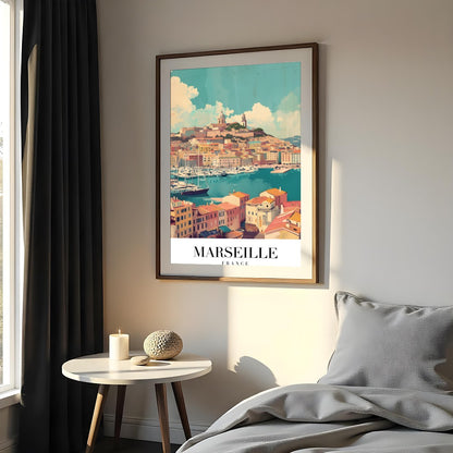 Immerse yourself in the vibrant beauty of Marseille with this captivating artwork. Featuring the for Bedroom