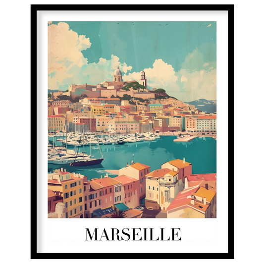 Immerse yourself in the vibrant beauty of Marseille with this captivating artwork. Featuring the for gallery