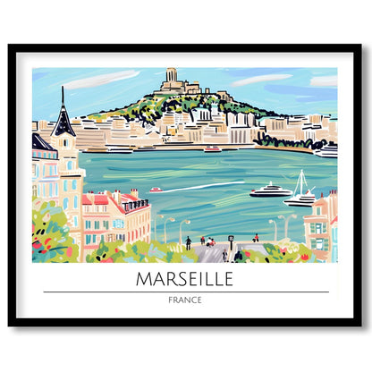 Immerse yourself in the vibrant charm of Marseille with this captivating artwork. The piece for residence