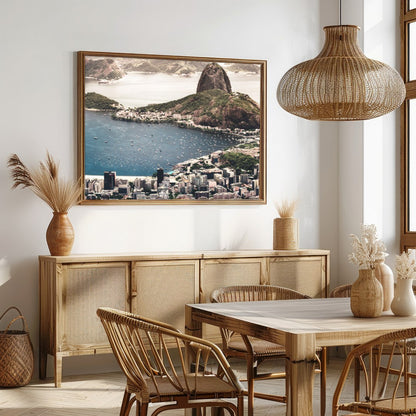 Immerse yourself in the breathtaking beauty of Rio de Janeiro's iconic coastline. This artwork for Dining