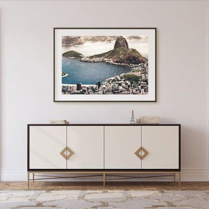 Immerse yourself in the breathtaking beauty of Rio de Janeiro's iconic coastline. This artwork for Foyer