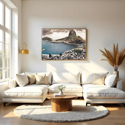 Immerse yourself in the breathtaking beauty of Rio de Janeiro's iconic coastline. This artwork for Living Room