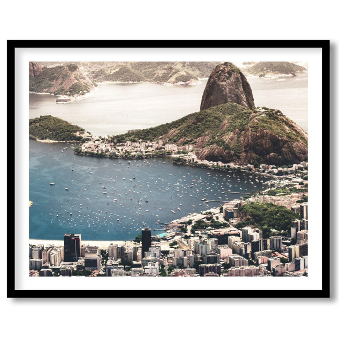 Immerse yourself in the breathtaking beauty of Rio de Janeiro's iconic coastline. This artwork for office