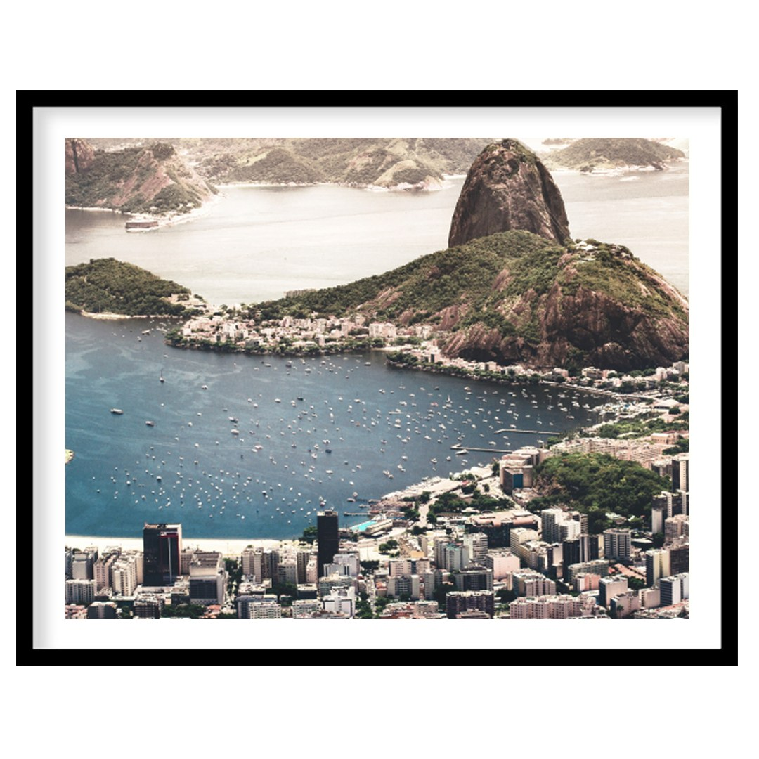 Immerse yourself in the breathtaking beauty of Rio de Janeiro's iconic coastline. This artwork for office