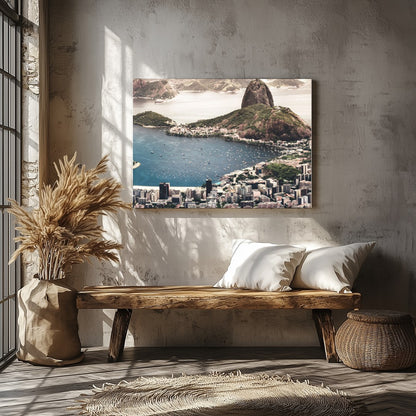 Immerse yourself in the breathtaking beauty of Rio de Janeiro's iconic coastline. This artwork for Veranda