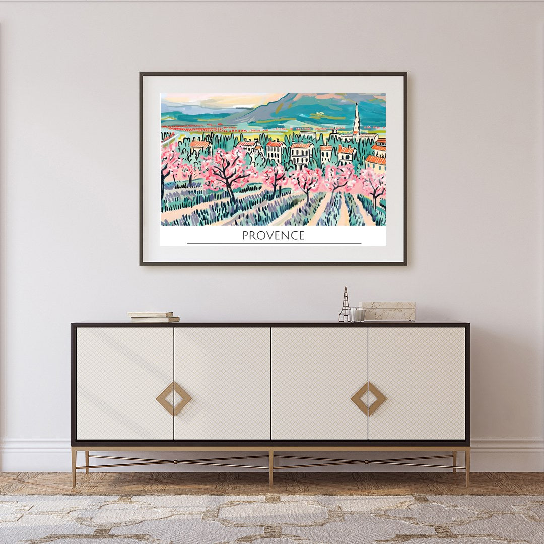 Elevate your living space with this exquisitely vibrant portrayal of Provence in spring. The for Foyer