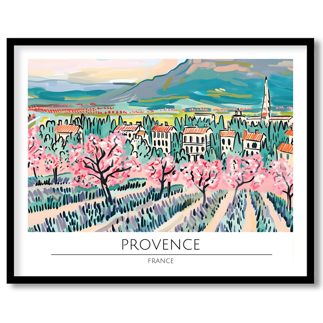 Elevate your living space with this exquisitely vibrant portrayal of Provence in spring. The for house