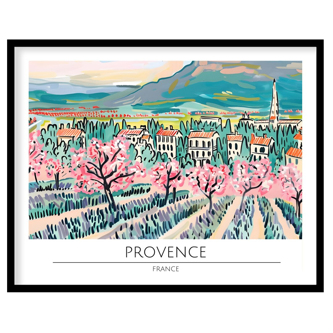 Elevate your living space with this exquisitely vibrant portrayal of Provence in spring. The for house