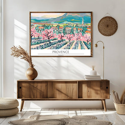 Elevate your living space with this exquisitely vibrant portrayal of Provence in spring. The for Sitting Area