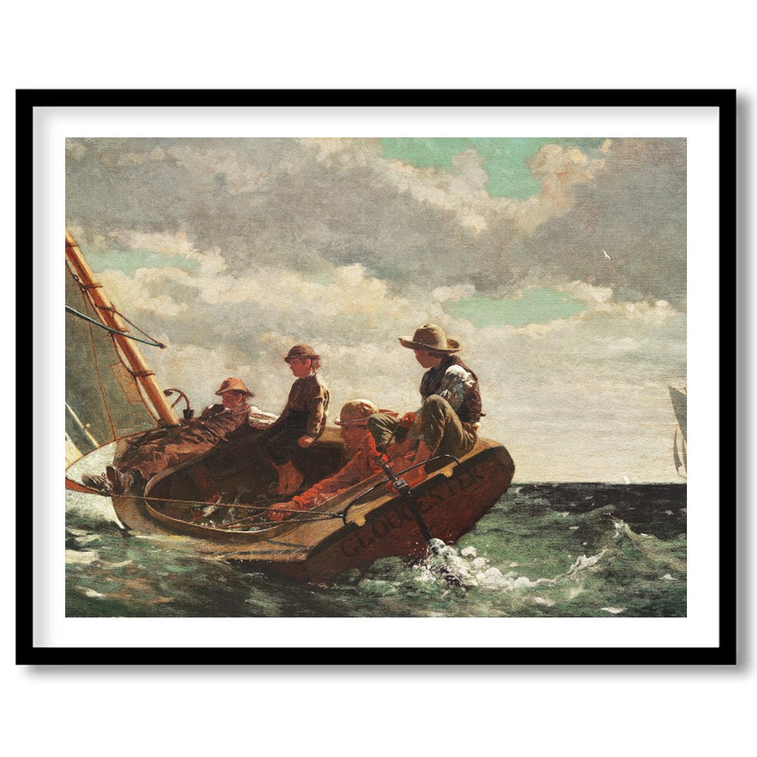 Capture the spirit of adventure with this exquisite depiction of seafarers navigating a choppy sea. for house