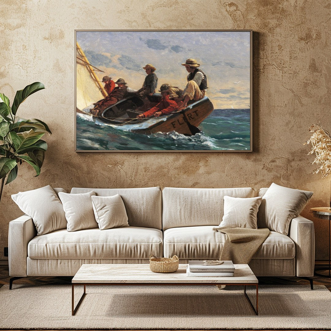 Capture the serene yet adventurous spirit of a classic maritime journey with this stunning wall art for Family Room