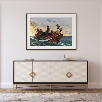 Capture the serene yet adventurous spirit of a classic maritime journey with this stunning wall art for Foyer