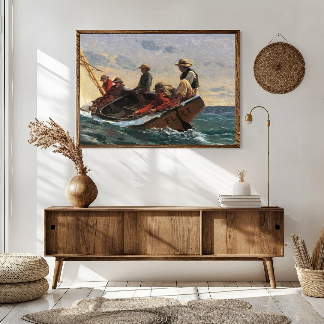 Capture the serene yet adventurous spirit of a classic maritime journey with this stunning wall art for Sitting Area