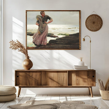 Immerse yourself in the serene beauty of the coastline with this captivating artwork. The blend of for Sitting Area
