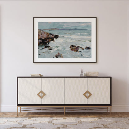 Immerse yourself in the tranquility of nature with this exquisite impressionist landscape capturing for Foyer