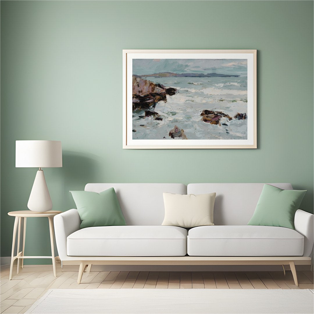 Immerse yourself in the tranquility of nature with this exquisite impressionist landscape capturing for Hall