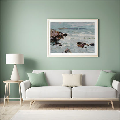 Immerse yourself in the tranquility of nature with this exquisite impressionist landscape capturing for Hall