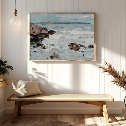 Immerse yourself in the tranquility of nature with this exquisite impressionist landscape capturing for Hallway