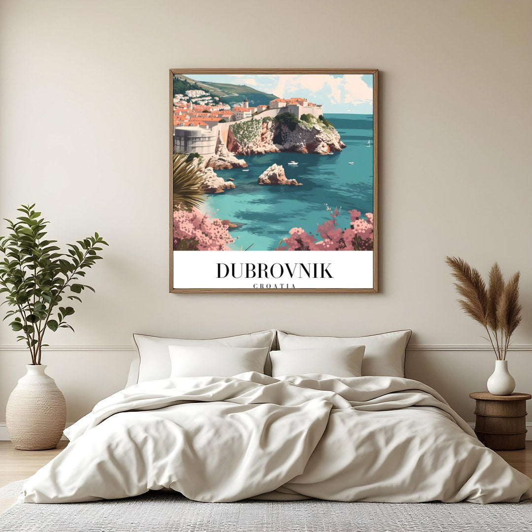 Capture the timeless beauty of Dubrovnik with this stunning wall art piece. Its vibrant depiction for Bedroom