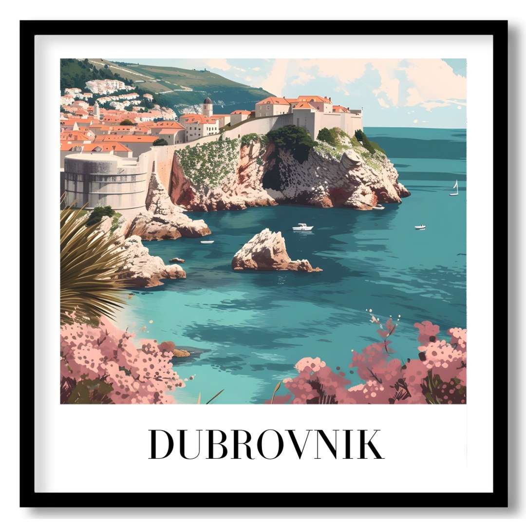 Capture the timeless beauty of Dubrovnik with this stunning wall art piece. Its vibrant depiction for living-space
