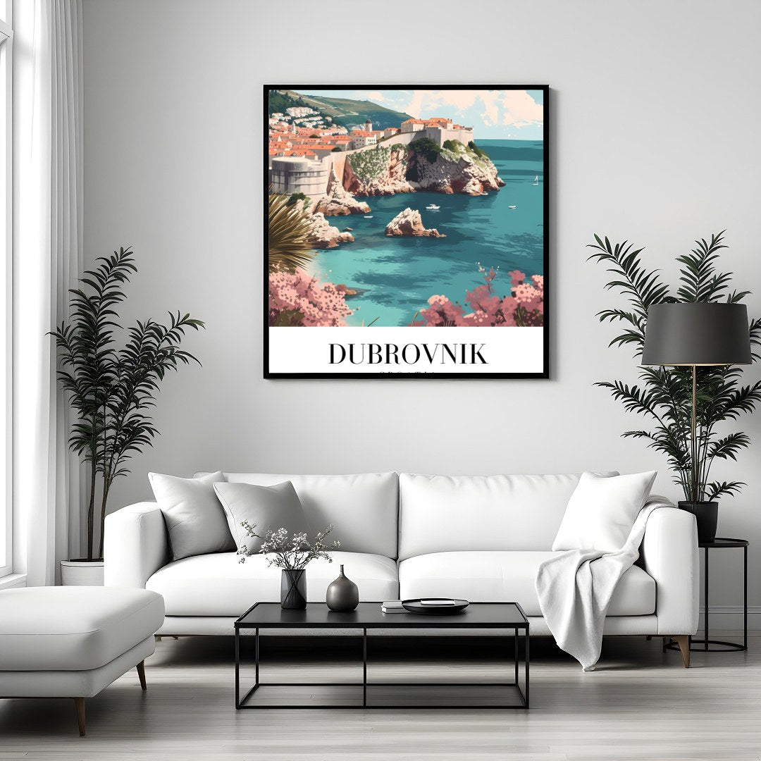 Capture the timeless beauty of Dubrovnik with this stunning wall art piece. Its vibrant depiction for Sitting Area