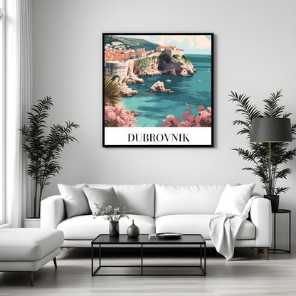 Capture the timeless beauty of Dubrovnik with this stunning wall art piece. Its vibrant depiction for Sitting Area