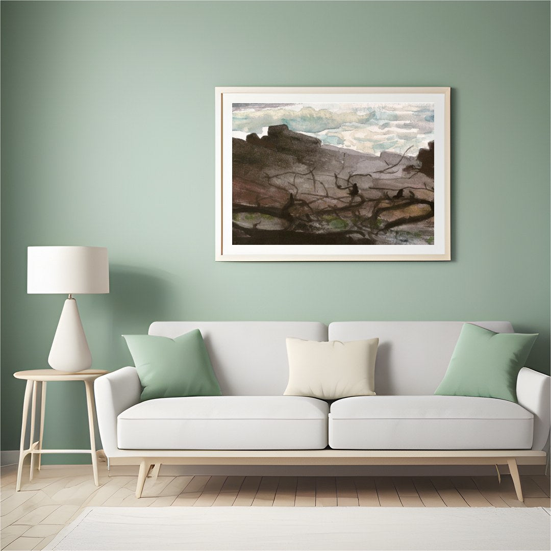 Capture the tranquil essence of the coast with this beautiful watercolor depiction. Rich, flowing for Hall