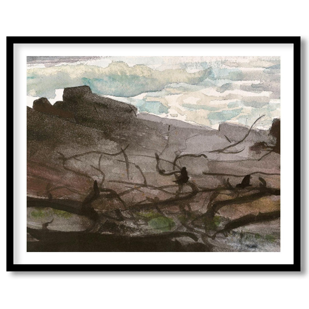 Capture the tranquil essence of the coast with this beautiful watercolor depiction. Rich, flowing for lovely-house