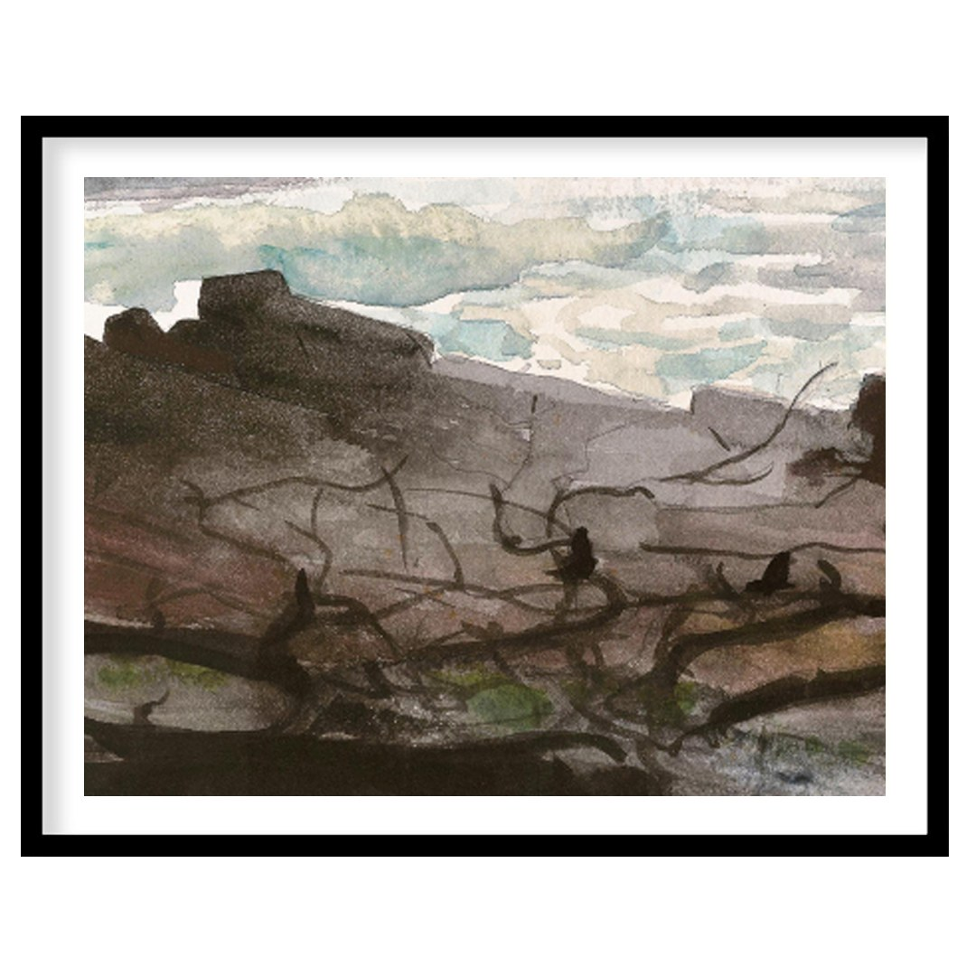 Capture the tranquil essence of the coast with this beautiful watercolor depiction. Rich, flowing for lovely-house