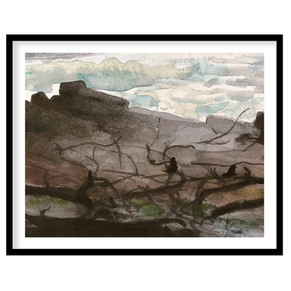 Capture the tranquil essence of the coast with this beautiful watercolor depiction. Rich, flowing for lovely-house