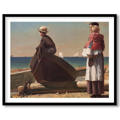 Immerse yourself in the serene charm of seaside life with this evocative artwork. Featuring a for kitchen