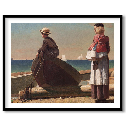 Immerse yourself in the serene charm of seaside life with this evocative artwork. Featuring a for kitchen