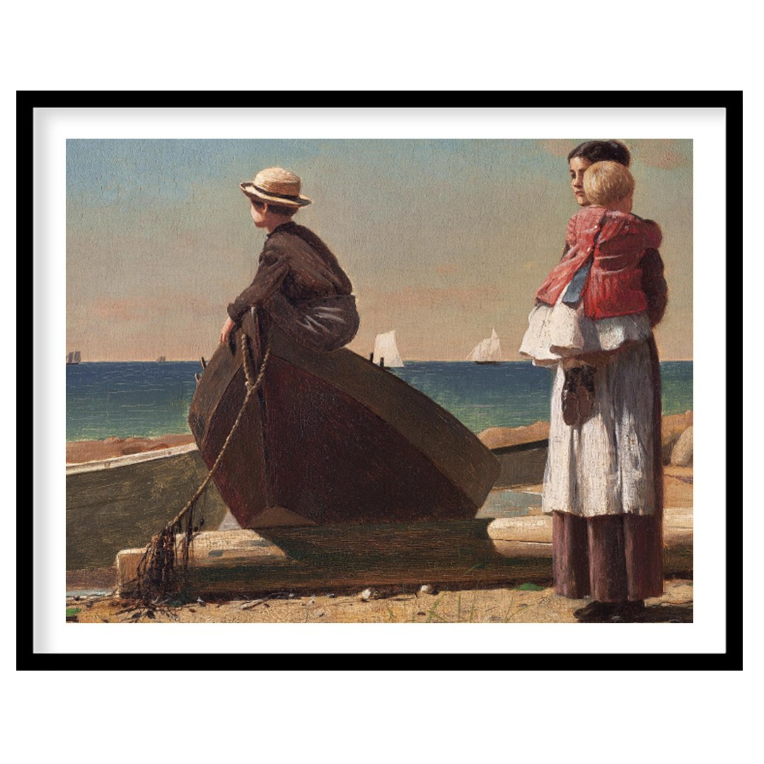 Immerse yourself in the serene charm of seaside life with this evocative artwork. Featuring a for kitchen