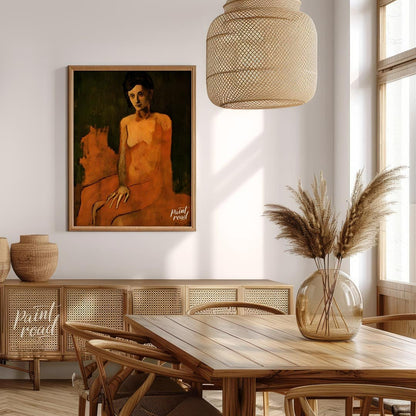 This painting, “Seated Nude,” by Pablo Picasso, hails from his formative Rose Period (1904-1906), a… for dining room