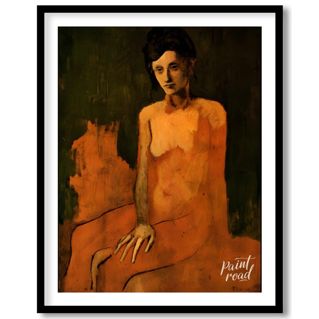 This painting, “Seated Nude,” by Pablo Picasso, hails from his formative Rose Period (1904-1906), a… for home
