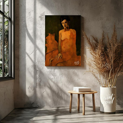 This painting, “Seated Nude,” by Pablo Picasso, hails from his formative Rose Period (1904-1906), a… for living room