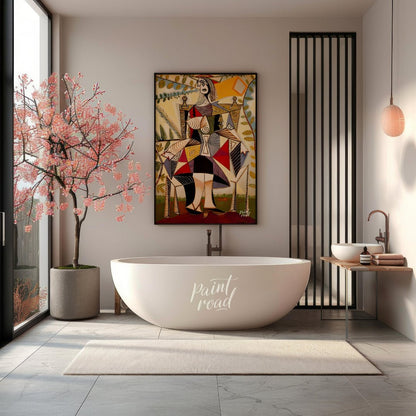 Pablo Picasso’s “Seated Woman” (sometimes referred to as “Seated Woman in Garden”) is a complex and… for bathroom