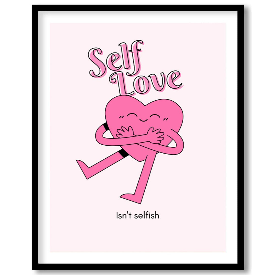 This charming and uplifting poster features a delightful illustration of a pink heart character emb… for abode