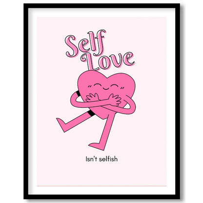 This charming and uplifting poster features a delightful illustration of a pink heart character emb… for abode